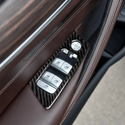 Mavlaro Echtcarbon Fensterheberschalter Blenden 4-teilig für BMW 5er G30/G31 2017-2023