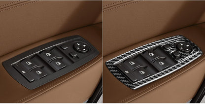 Mavlaro Echtcarbon Fensterheberschalter-Blenden 4-teilig für BMW X3 E83 2004-2010