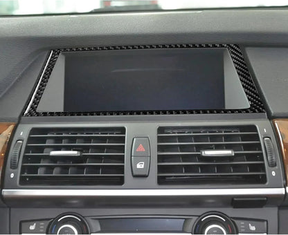 Mavlaro Carbonfaser Navi-Displayrahmen Blende für BMW X5 E70 & X6 E71 2008-2013