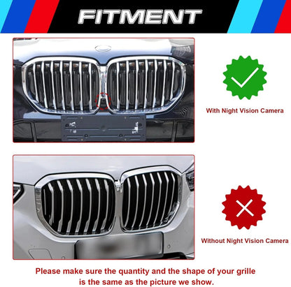 Mavlaro M-Farben Nieren-Zierstreifen für BMW X5 G05 2019+ 7 Streben mit Night Vision