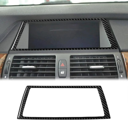 Mavlaro Carbonfaser Navi-Displayrahmen Blende für BMW X5 E70 & X6 E71 2008-2013