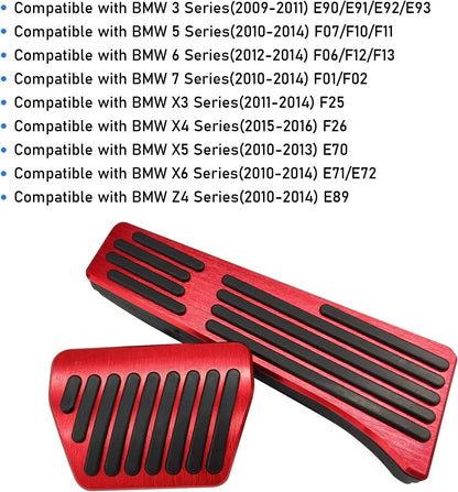 Mavlaro Pedalauflagen Set ohne Bohren für BMW E90 F10 F12 F01 F25 F26 E70 E71 E89