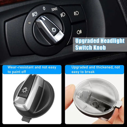Mavlaro Lichtschalter Drehknopf Ersatz 61316932794/61319169405 für BMW E81 E82 E90 E91 E84
