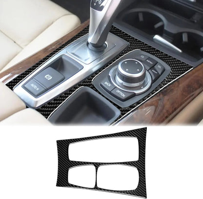 Mavlaro Carbonfaser Schaltkulisse Blende Black D für BMW X5 E70 & X6 E71 2010-2014