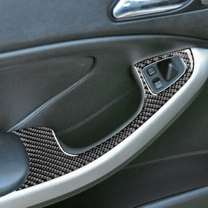 Mavlaro Echtcarbon Fensterheberschalter-Blenden 2-teilig für BMW 3er E46 & M3 1998-2005