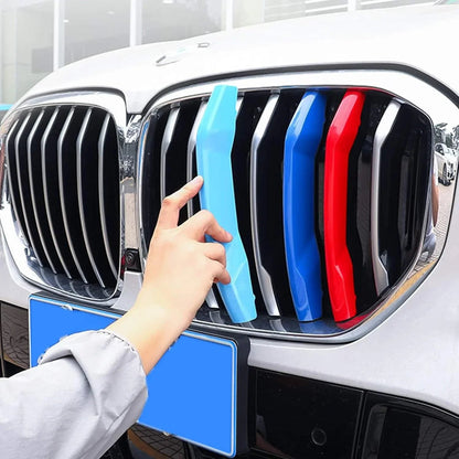 Mavlaro M-Farben Nieren-Zierstreifen für BMW X5 G05 2019+ 7 Streben mit Night Vision