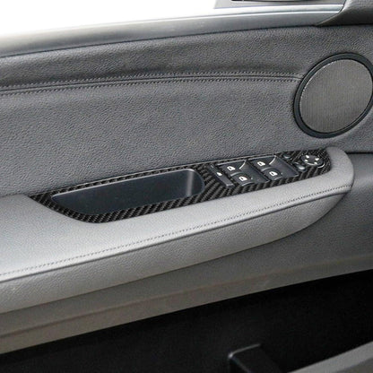 Mavlaro Carbonfaser Fensterheberschalter-Blenden 4-teilig für BMW X5 E70 & X6 E71 2008-2013