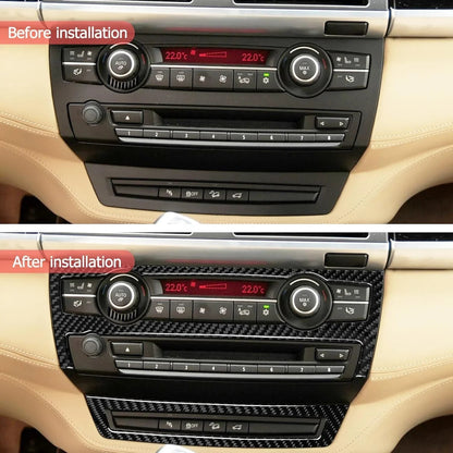 Mavlaro Carbonfaser Klimabedienteil-Blenden Black B für BMW X5 E70 & X6 E71 2008-2013