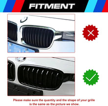 Mavlaro M-Farben Nieren-Zierstreifen für BMW 3er F30/F31 2013-2018 8 Streben Schwarz