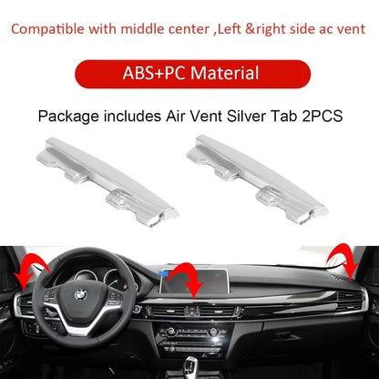 Mavlaro Lüftungsdüsen-Clip Chrom Ersatz 2-teilig für BMW X5 F15 2014-2018 & X6 F16 2015-2018