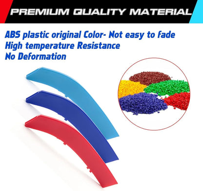 Mavlaro M-Farben Nieren-Zierstreifen für BMW 3er E92/E93 LCI 2011-2013 13 Streben