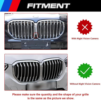 Mavlaro M-Farben Nieren-Zierstreifen für BMW X5 G05 2019+ 7 Streben ohne Night Vision