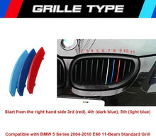 Mavlaro M-Farben Nieren-Zierstreifen für BMW 5er E60 2004-2010 11 Streben