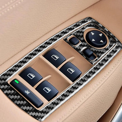 Mavlaro Echtcarbon Fensterheberschalter-Blenden 4-teilig für BMW X3 E83 2004-2010