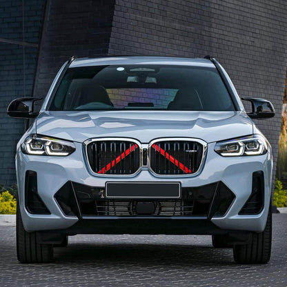 Mavlaro V-Brace Cover Grillstreifen 2 Stück für BMW X3 X4 X5 X6 X7 F25 G01 G05 G07