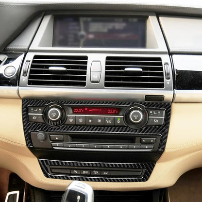 Mavlaro Carbonfaser Klimabedienteil-Blenden Black B für BMW X5 E70 & X6 E71 2008-2013