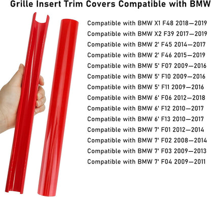 Mavlaro V-Brace Cover Grillstreifen 2 Stück für BMW F10/F11 F45/F46 F48/F39