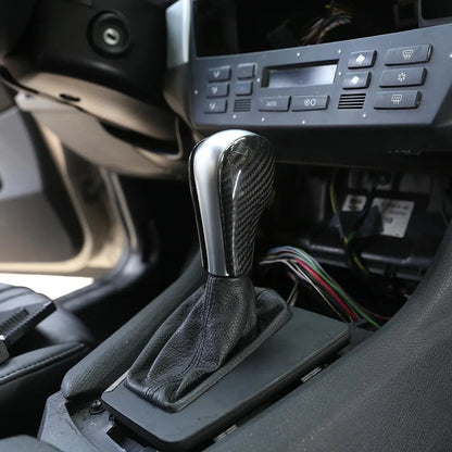 Mavlaro Echtcarbon Schaltknauf-Abdeckung für BMW E39/E60/E90/X3 E83/X5 E53 1996-2010