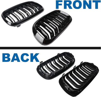 Mavlaro Nieren Kühlergrill Doppelsteg Schwarz für BMW X5 F15/F85 2014-2018 & X6 F16/F86 2015-2019