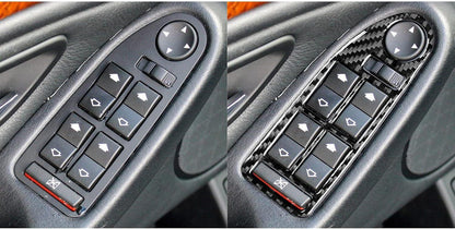 Mavlaro Echtcarbon Fensterheberschalter-Blenden für BMW 5er E39 & M5 1998-2003