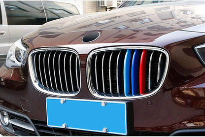 Mavlaro M-Farben Nieren-Zierstreifen für BMW 5er GT F07 2009-2017 9 Streben
