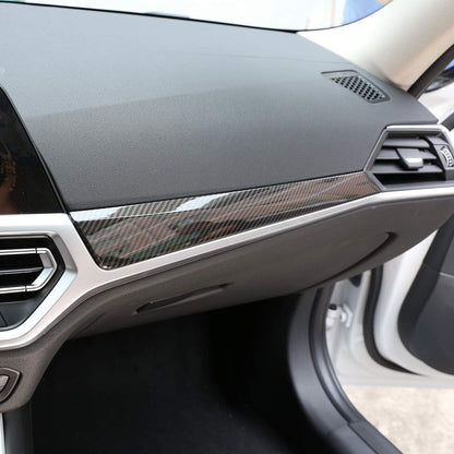 Mavlaro Carbon-Optik Mittelkonsole Armaturenbrett Zierleisten 2-teilig für BMW 3er G20