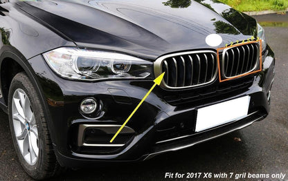 Mavlaro M-Farben Nieren-Zierstreifen für BMW X6 F16 2017-2019 7 Streben