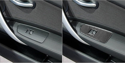Mavlaro Echtcarbon Fensterheberschalter-Blenden für BMW 1er E81/E82/E87/E88 2008-2013