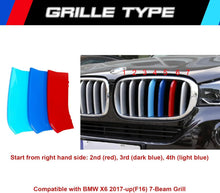 Mavlaro M-Farben Nieren-Zierstreifen für BMW X6 F16 2017-2019 7 Streben