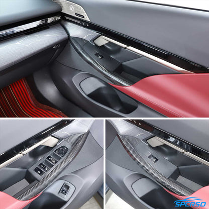 Mavlaro Echtcarbon Fensterheberschalter-Blenden für BMW 5er G60/i5 ab 2024
