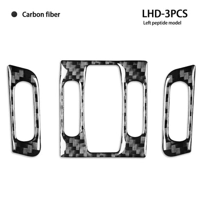 Mavlaro Echtcarbon mittlere Lüftungsdüse & Warnblink-Tastenrahmen für BMW 5er E60 2004-2010