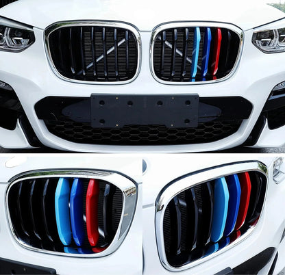 Mavlaro M-Farben Nieren-Zierstreifen für BMW X3 G01 2018-2021 & X4 G02 2019-2021