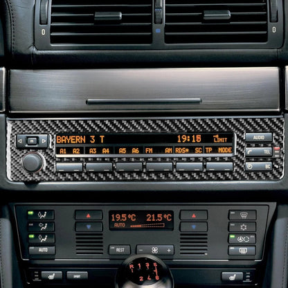 Mavlaro Echtcarbon CD-/Radio-Rahmen für BMW 5er E39 & M5 1998-2003