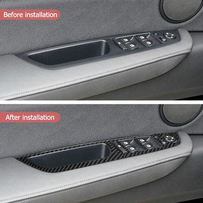 Mavlaro Carbonfaser Fensterheberschalter-Blenden 4-teilig für BMW X5 E70 & X6 E71 2008-2013