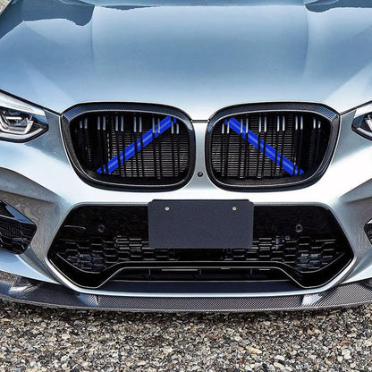 Mavlaro V-Brace Cover Grillstreifen 2 Stück für BMW X3 X4 X5 X6 X7 F25 G01 G05 G07