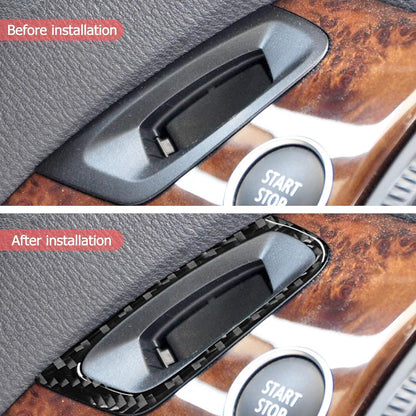 Mavlaro Carbonfaser Startknopf-Ring Blende für BMW X5 E70 & X6 E71 2008-2013