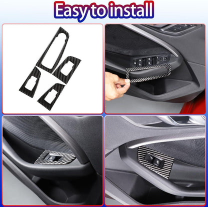 Mavlaro Carbon-Look Fensterheberschalter-Blenden 4-teilig für BMW 2er F44 2020-2023