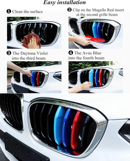 Mavlaro M-Farben Nieren-Zierstreifen für BMW X3 G01 2018-2021 & X4 G02 2019-2021