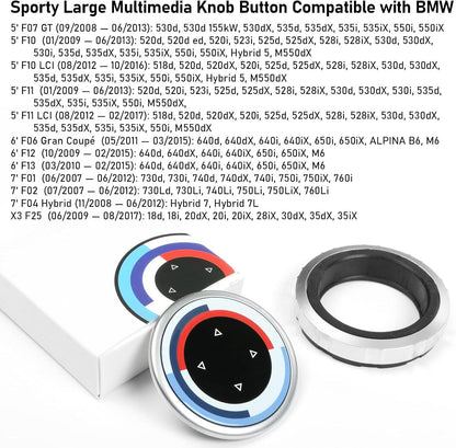 Mavlaro iDrive Controller Drehknopf Cover für BMW F10/F11 F12/F13 F01/F02 X3 F25