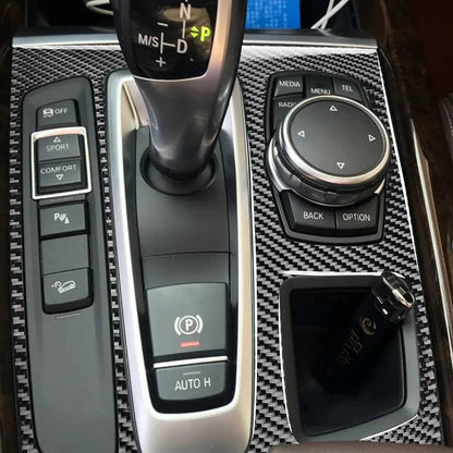 Mavlaro Echtcarbon Schaltkulisse-Blende für BMW X5 F15/F85 2014-2018 & X6 F16/F86 2015-2019