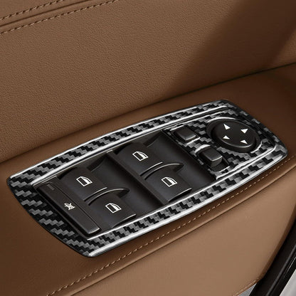 Mavlaro Echtcarbon Fensterheberschalter-Blenden 4-teilig für BMW X3 E83 2004-2010