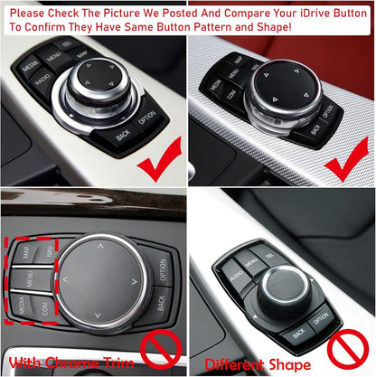 Mavlaro iDrive Tasten Ersatz 7-teilig für BMW F20/F21 F22/F23 F30/F31 F10/F11 F15/F16