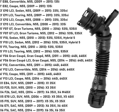 Mavlaro Kurbelgehäuseentlüftung Schlauch 11127584128 für BMW N55 E90 F10 F25 F15