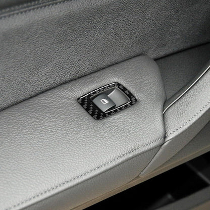 Mavlaro Carbonfaser Fensterheberschalter-Blenden 4-teilig für BMW X5 E70 & X6 E71 2008-2013