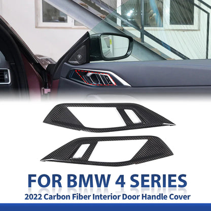 Mavlaro Echtcarbon Innentürgriff-Rahmenblenden für BMW 4er G22/G23/G26 ab 2022