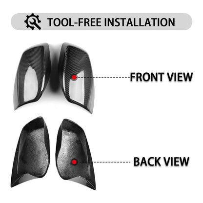 Mavlaro Echtcarbon Spiegelkappen-Overlays für BMW 5er E60/E61 & 6er E63/E64 2003-2007