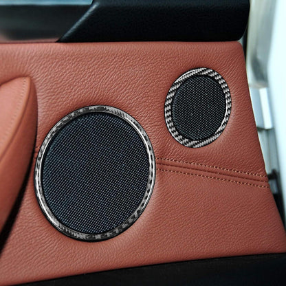 Mavlaro Echtcarbon Lautsprecher-Ringblenden 6-teilig für BMW X5 F15/F85 & X6 F16/F86