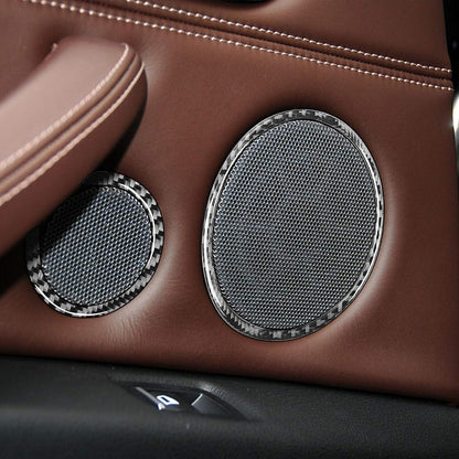 Mavlaro Echtcarbon Lautsprecher-Ringblenden 6-teilig für BMW X5 F15/F85 & X6 F16/F86