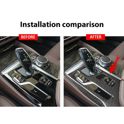 Mavlaro Echtcarbon/Forged-Carbon Schaltpanel-Blende für BMW 5er G30 2017-2023 Linkslenker