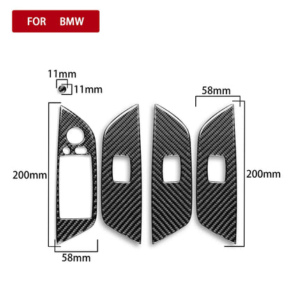 Mavlaro Echtcarbon Fensterheberschalter Blenden 4-teilig für BMW X1 E84 2013-2015